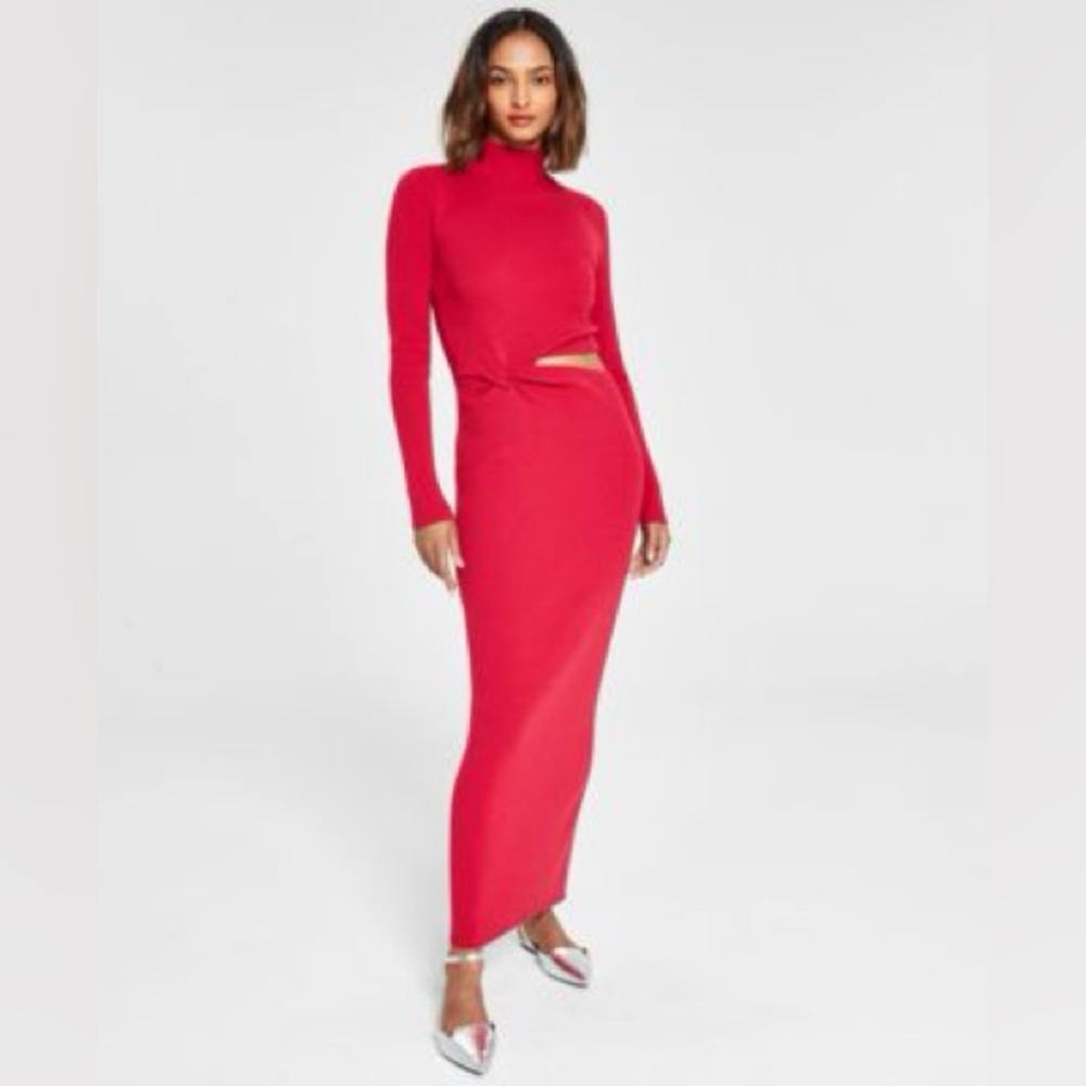 NWOT Rachel Roy Women's Hunter Mock-Neck Sweater Dress